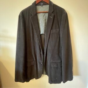 J. Crew Men's Dark Gray Corduroy 2 Button Blazer